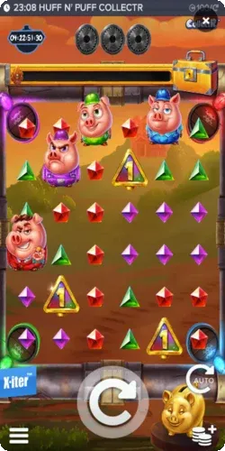 Huff N Puff CollectR Wolf Construction feature active on expanded grid