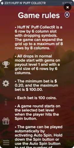 Huff N Puff CollectR game rules
